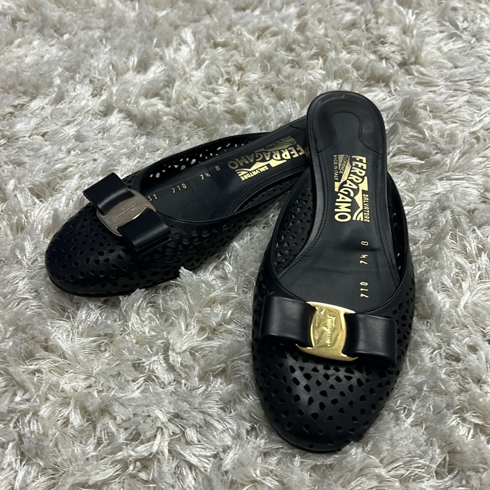 Beautiful slip on Ferragamo shoes